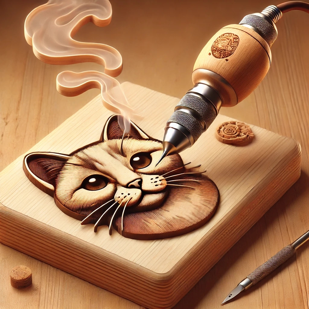 Cartoon-style pyrography wood burning tools